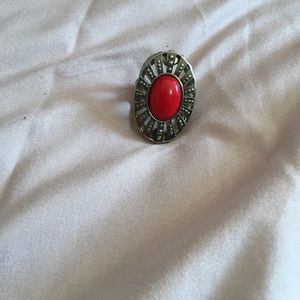 Big ring with red stone